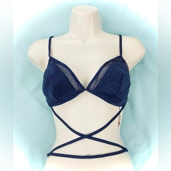 Midnight Blue/Navy VS Wrap Bralette:Sz. S - Picture 6 of 7